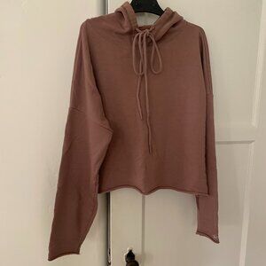 Alo Yoga Cropped Drawstring Hooded Sweatshirt